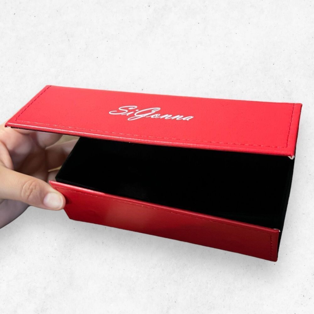 SIGONNA Glasses Case for Eyeglasses Eye‎ Glass Cases for Women Men Sunglass Red